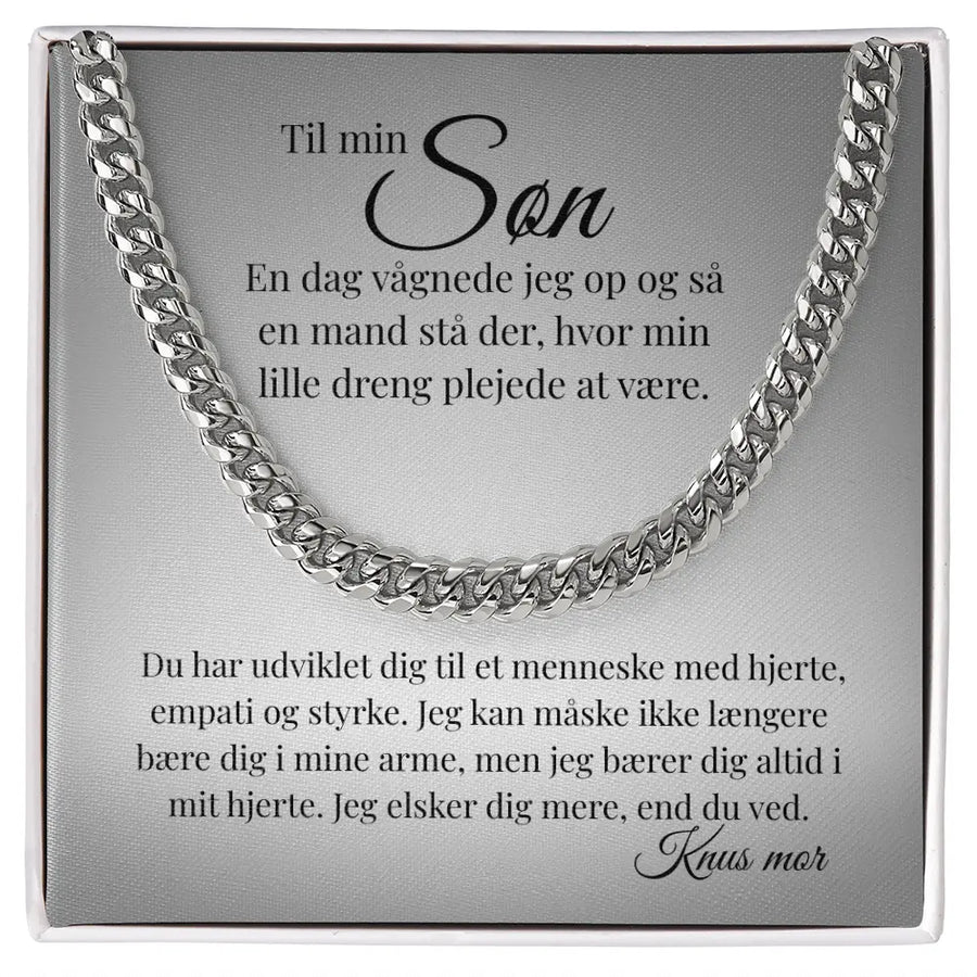Cuban Link halskæde i sølv til søn fra mor eller far – et symbol på kærlighed og styrke