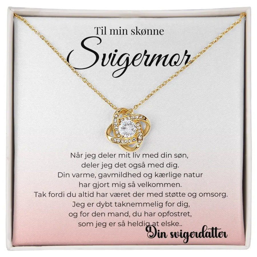 Elegant gave til svigermor fra svigerdatter – Love Knot halskæde i guld