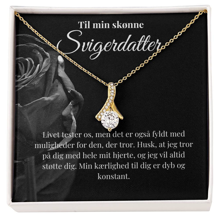 Elegant halskæde med Cubic Zirkonia - romantisk gave fra svigermor eller svigerfar.