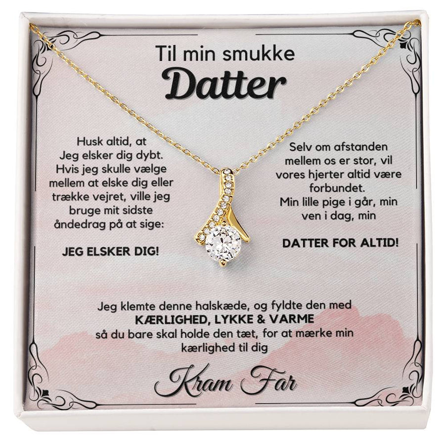 Halskæde guldbelagt, gave fra far til datter