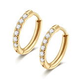 Zirkon hoops-øreringe 12 mm