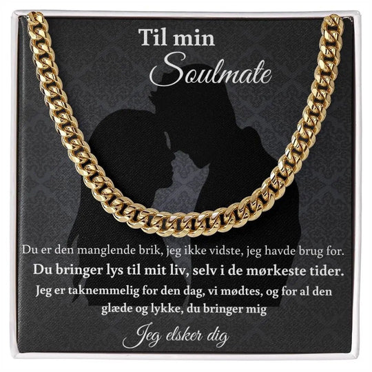 Gave til min mand, min soulmate. Personlig gave til ham. Guldbelagt