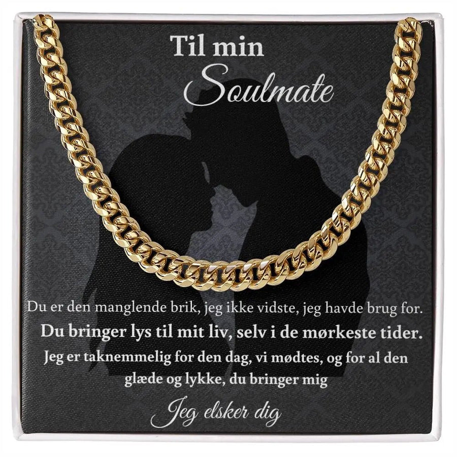 Gave til min mand, min soulmate. Personlig gave til ham. Guldbelagt