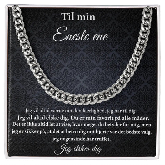 Rustfri stål halskæde i cubansk design til mænd – maskulint smykke fra EngelDesign