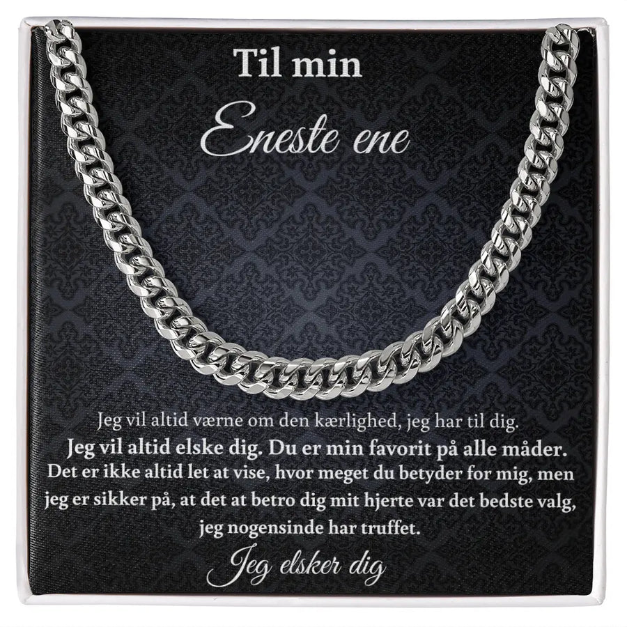 Rustfri stål halskæde i cubansk design til mænd – maskulint smykke fra EngelDesign