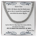 Rustfrit stål Cuban Link halskæde til søn fra far i standard gaveæske #afsender_far