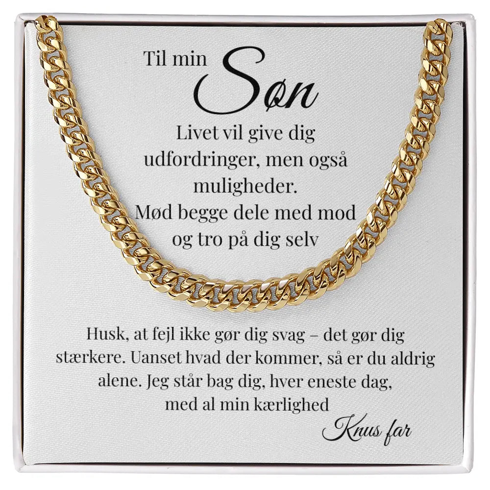 Cuban Link halskæde i guld til søn – en kærlig og styrkende gave fra far
