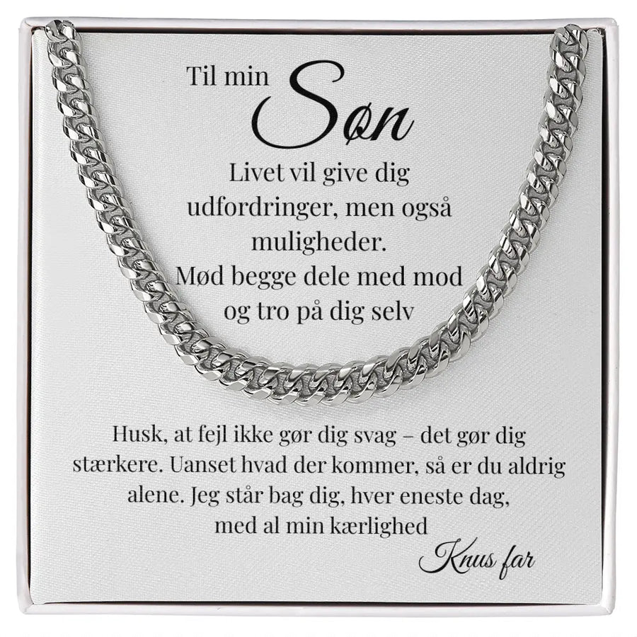 Cuban Link halskæde i rustfri stål til søn – et modgivende og betydningsfuldt symbol fra far