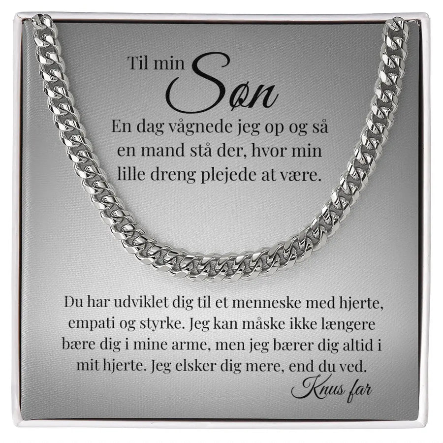 Cuban Link halskæde i sølv til søn – et stærkt symbol på kærlighed og stolthed fra far