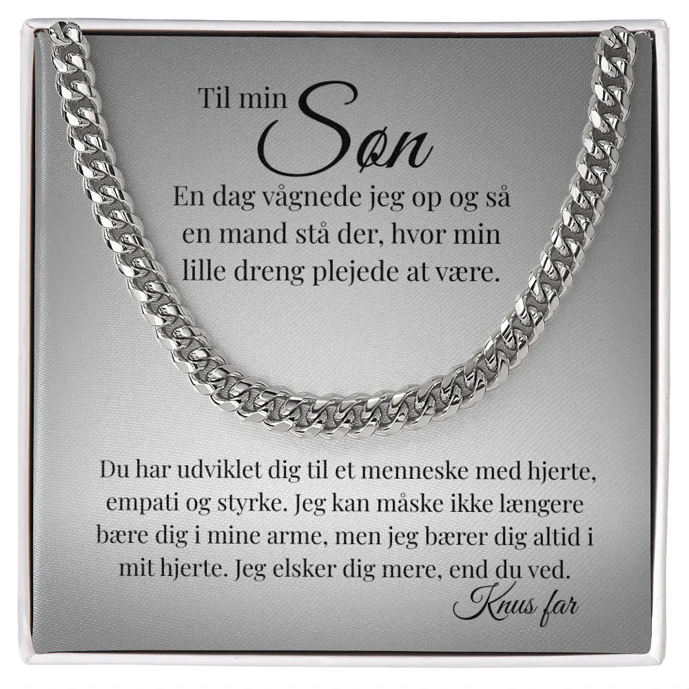 Cuban Link halskæde i sølv til søn – et stærkt symbol på kærlighed og stolthed fra far