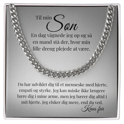 Cuban Link halskæde i sølv til søn – et stærkt symbol på kærlighed og stolthed fra far