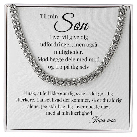 Cuban Link halskæde i stål til søn – et meningsfuldt symbol på kærlighed fra mor