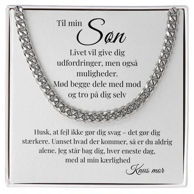 Cuban Link halskæde i stål til søn – et meningsfuldt symbol på kærlighed fra mor