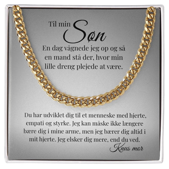 Cuban Link halskæde i guld til søn fra mor eller far – en rørende gave med mening
