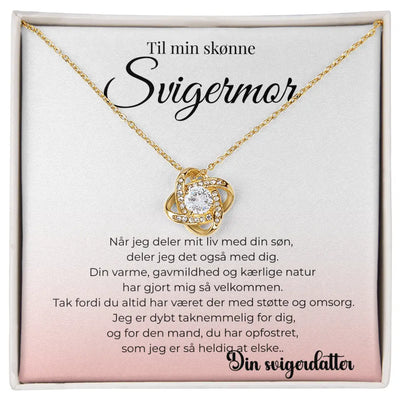 Elegant gave til svigermor fra svigerdatter – Love Knot halskæde i guld