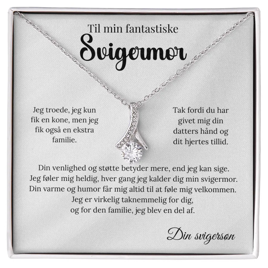 Elegant gave til svigermor fra svigersøn med cubic zirconia vedhæng