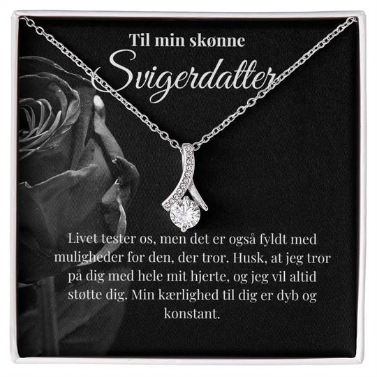 Elegant halskæde med Cubic Zirkonia - romantisk gave fra svigermor eller svigerfar.