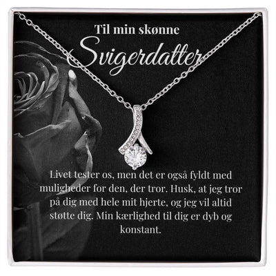 Elegant halskæde med Cubic Zirkonia - romantisk gave fra svigermor eller svigerfar.