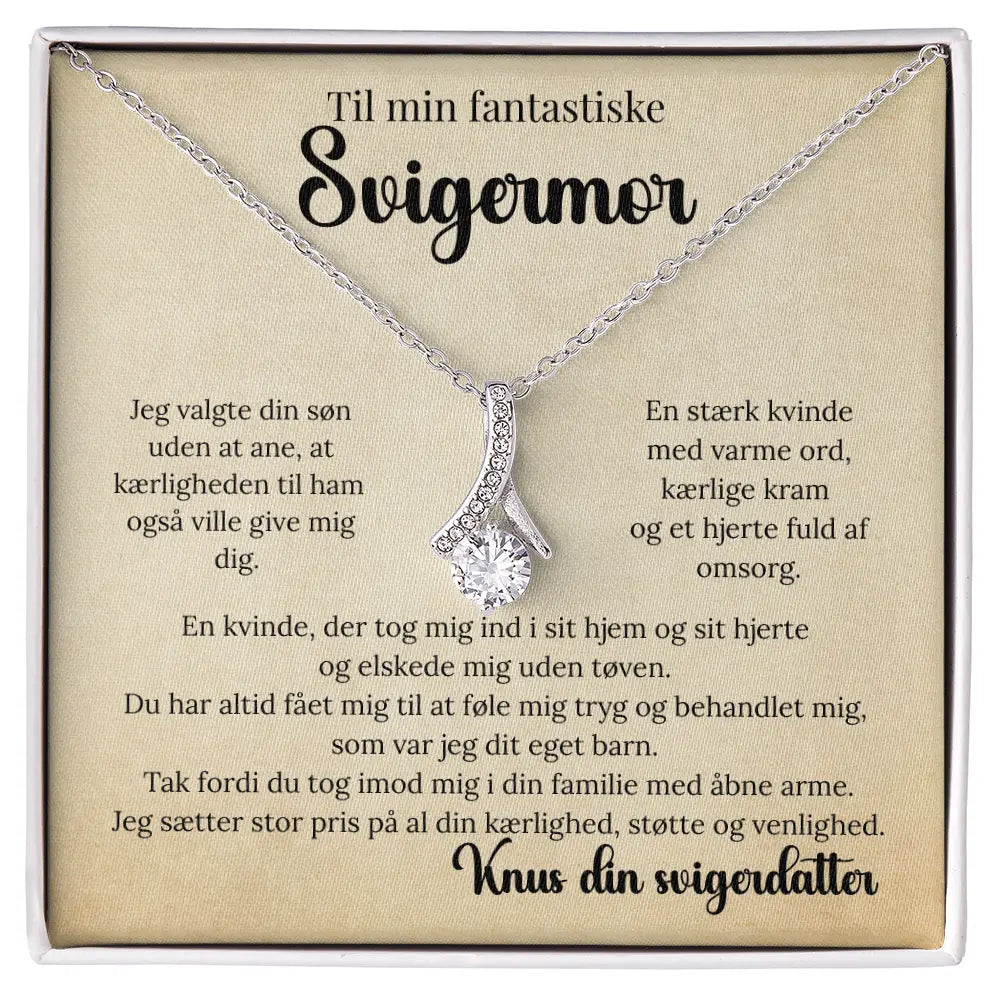 Elegant smykke gave til svigermor fra svigerdatter med cubic zirconia