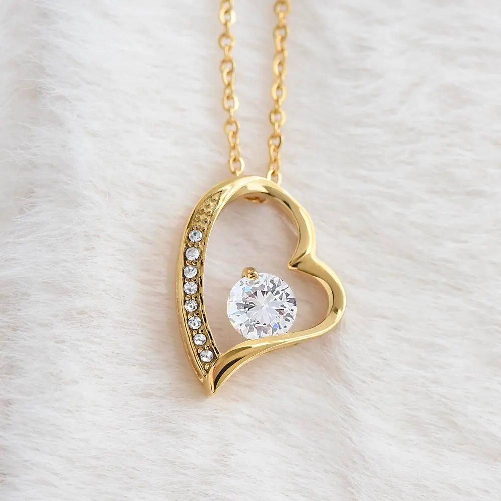 Forever Love halskæde i 18 karat guldbelægning med cubic zirconia