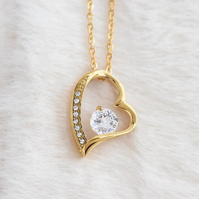 Forever Love halskæde i 18 karat guldbelægning med cubic zirconia
