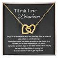 Gave til barnebarn - halskæde i rustfri stål, guldbelagt fra bedstemor, farmor, mormor