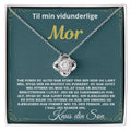 Gave til mor fra søn, Rustfri stål halskæde love knot #afsender_s-n