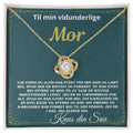 Gave til mor fra søn,guldbelagt halskæde love knot #afsender_s-n