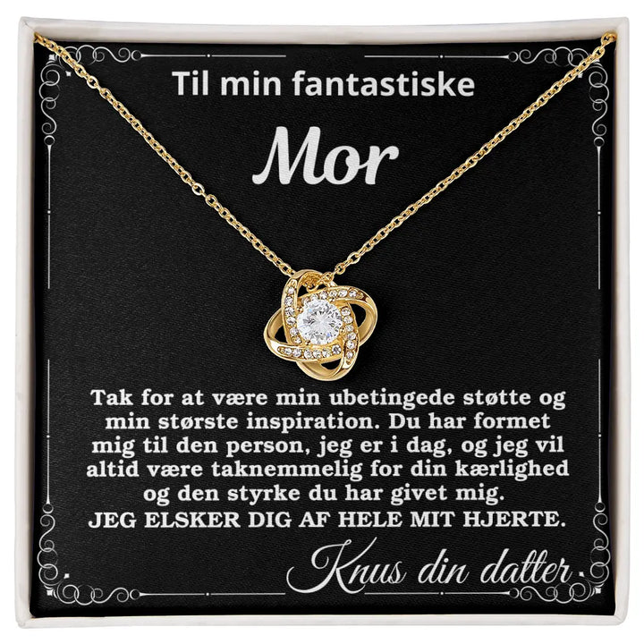 Halskæde guldbelagt, gave til mor fra datter. Perfekt til Mors dag
