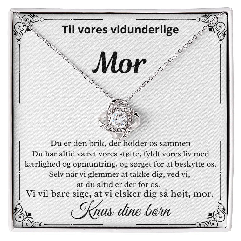 Personlig halskæde til mor fra børn, i rustfri stål. God til Mors dag