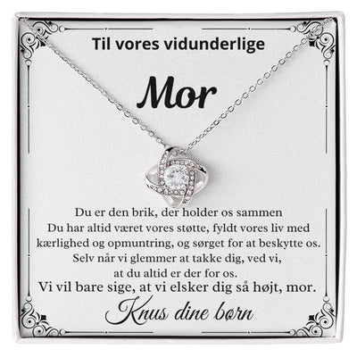 Personlig halskæde til mor fra børn, i rustfri stål. God til Mors dag