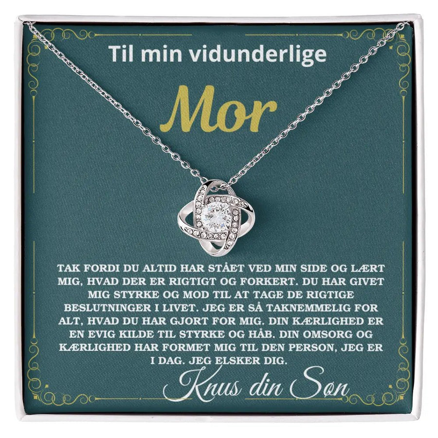 Rustfri stål kæde med 14 karat hvidguld og cubic Zirkonia sten