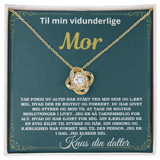 Mors dag halskæde belagt med guld. Gave til mor