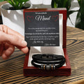 Love You Forever armbånd til mand i LED gaveæske