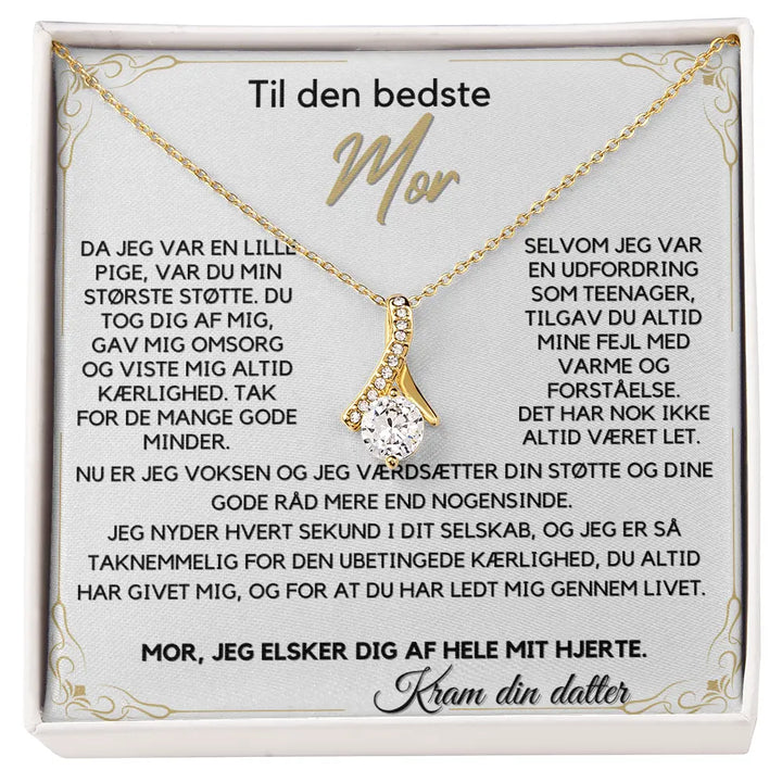 Mors Dags-kort – en personlig gave fra datter til mor. guldbelagt