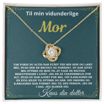 Mors dag halskæde belagt med guld. Gave til mor #afsender_datter