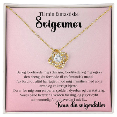 Personlig gave med korttekst til svigermor fra svigerdatte
