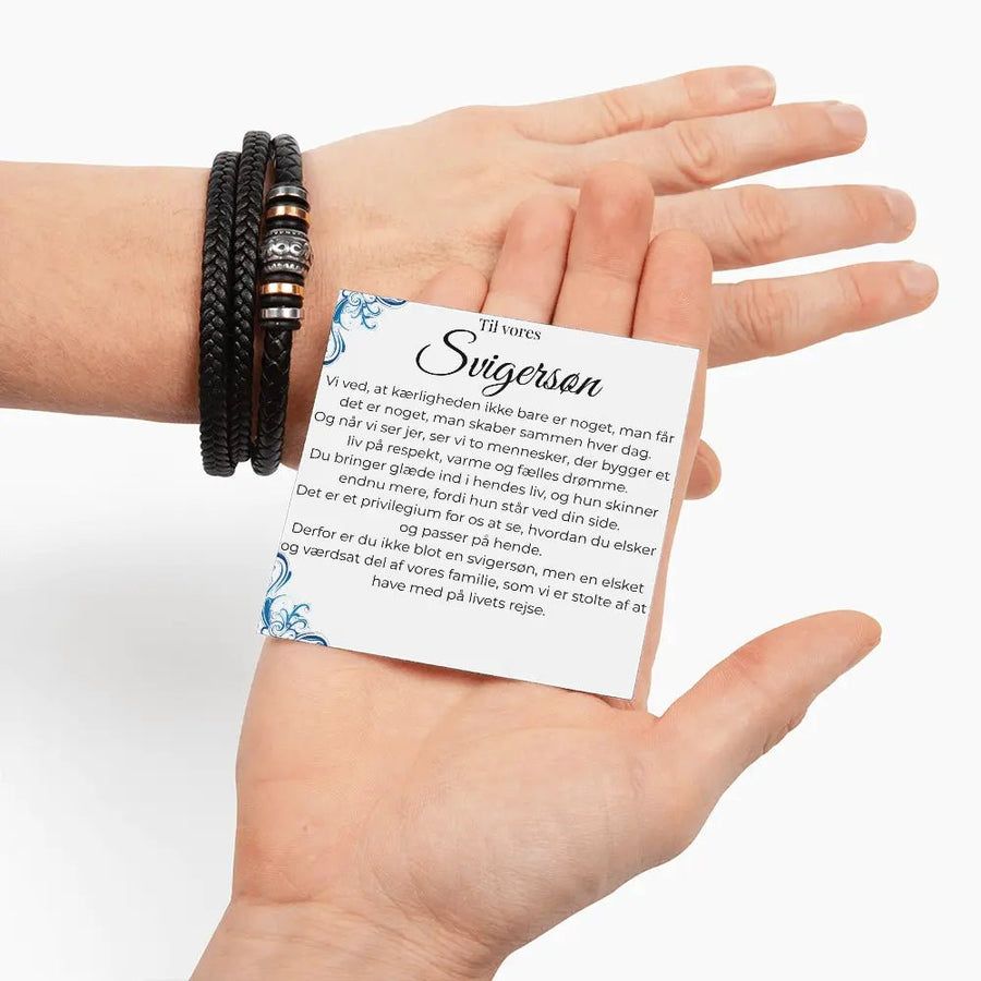 Personlig gave til mand – armbånd til svigersøn fra svigerforældre