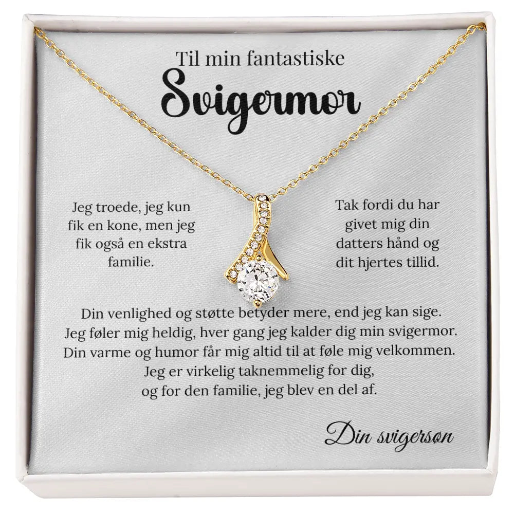 Personlig smykkegave til svigermor – tak fra svigersøn