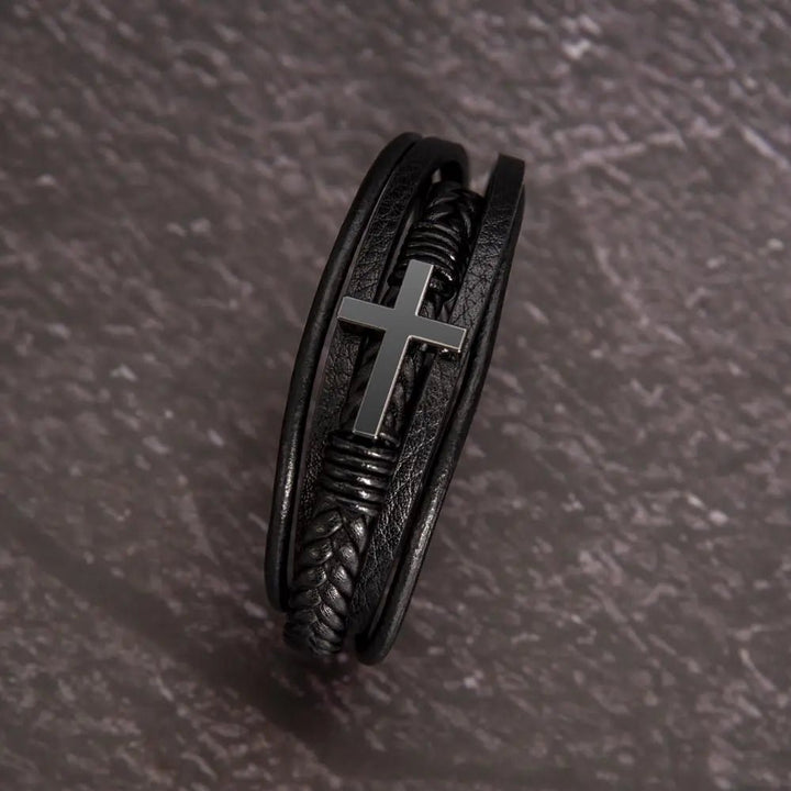 Armbånd med kors, Gave til søn, mand, kæreste, svigersøn