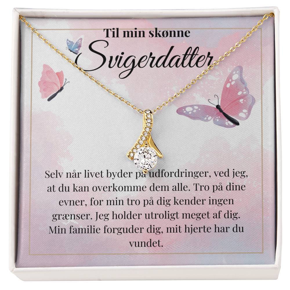 Smuk halskæde med Cubic Zirkonia sten - perfekt gave fra svigermor eller svigerfar til svigerdatter.