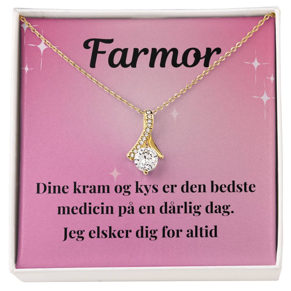 Halskæde med personligt kort - Perfekt gave til farmor