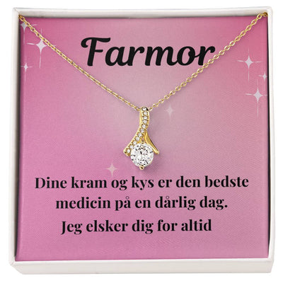 Halskæde med personligt kort - Perfekt gave til farmor