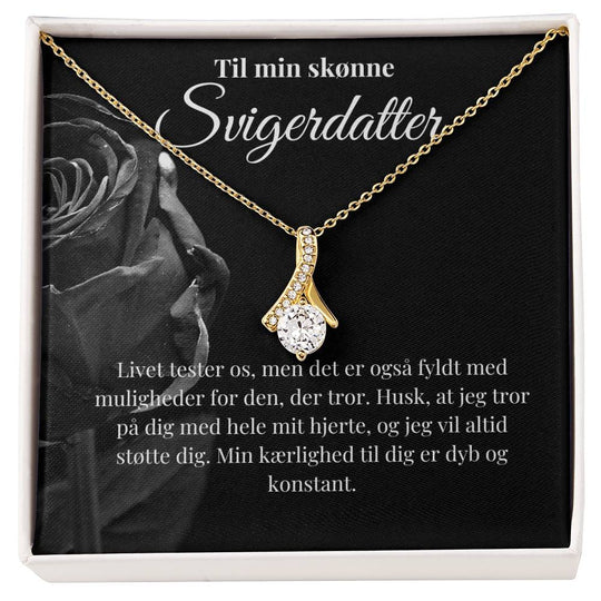 Elegant halskæde med Cubic Zirkonia - romantisk gave fra svigermor eller svigerfar.