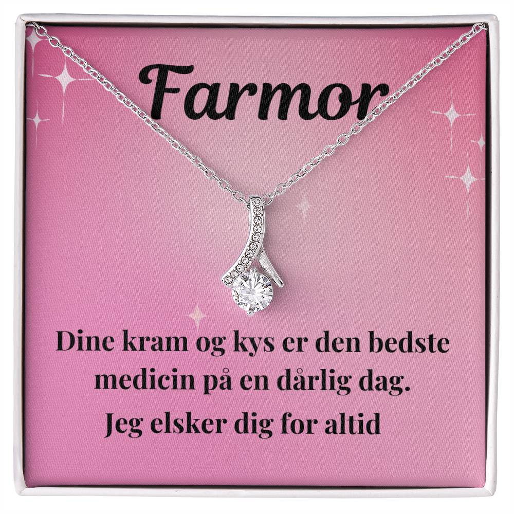 Halskæde med personligt kort - Perfekt gave til farmor