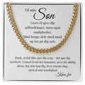 Guldbelagt Cuban Link halskæde til søn fra far i standard gaveæske #afsender_far