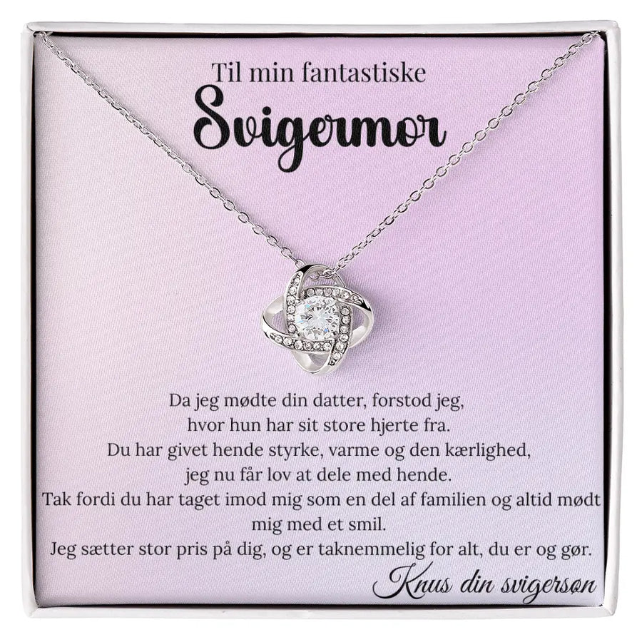 elegant gave til svigermor fra svigersøn, personligt smykke med cubic zirconia, kærlighedsgave til svigermor, hvidguldbelagt halskæde