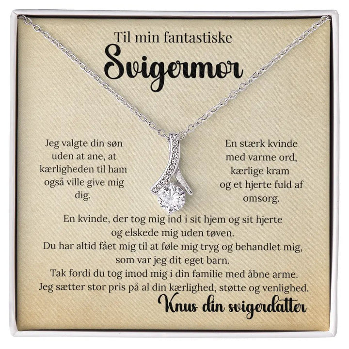 Elegant smykke gave til svigermor fra svigerdatter med cubic zirconia