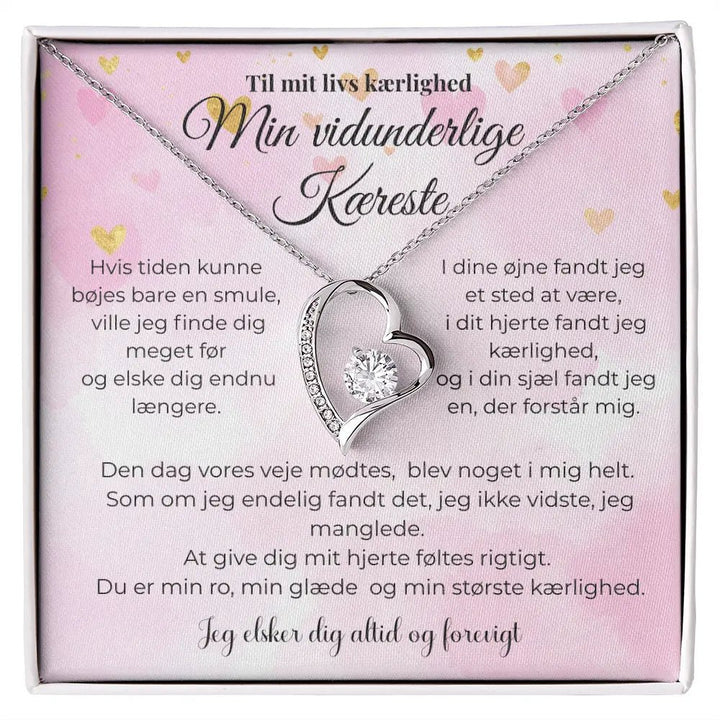 Forever love halskæde i sølv til kæreste – en romantisk gave med evig betydning