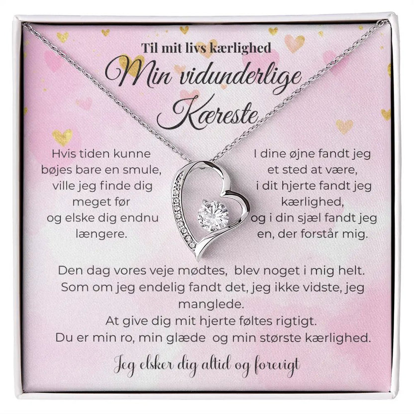 Forever love halskæde i sølv til kæreste – en romantisk gave med evig betydning